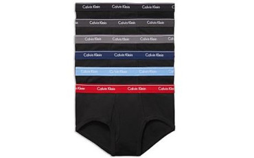 Calvin Klein Underwear 6pcs -100%cotton-black-multi waistbands